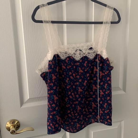 Anthropologie NWT Floral Lace Sleep Top. Plus size 1X - Picture 4 of 10